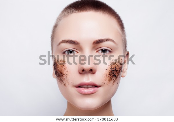 Smiling Woman Short Hair Bald Cleans Stock Photo Edit Now 378811633