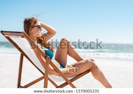 Similar – beach chairs Relaxation