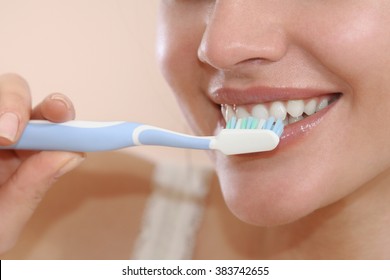 Smiling Women Brush Your Teeth