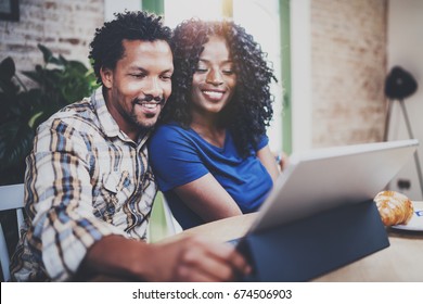 Smiling Young African American Couple Having Stock Photo 674506903 ...