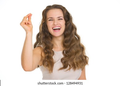 Smiling Young Woman Snapping Fingers