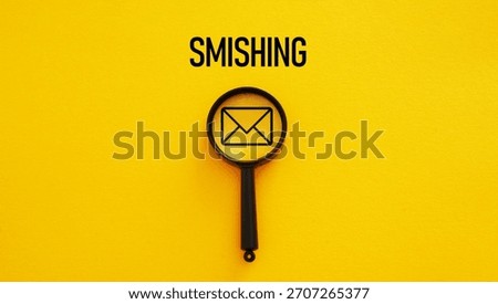 Smishing is shown using a text - SMS phishing
