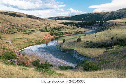 The Smith River Flows Gently Through A Remote Part Of Central Montana, USA