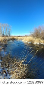 Smith River In Montana During The Winter.