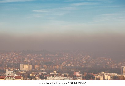 Smog And Airpolluton Air Pollution, Europe, Serbia, Valjevo City