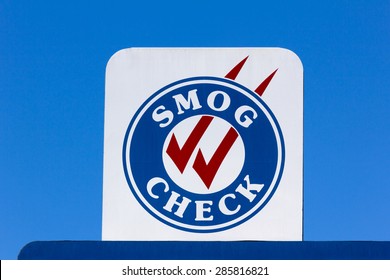 Smog Check Sign At Automotive Repair Shop In The United States