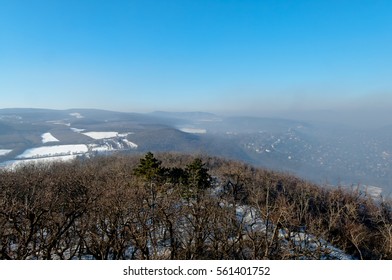 Smog Settled Over Budapest On 21th January, 2017 In Budapest, Hungary. Captured From The Nearby Buda Hills.
