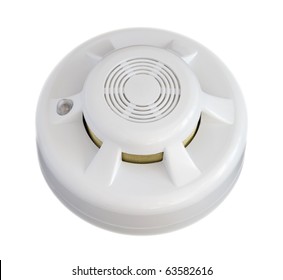 Smoke Alarm Isolated On White Background.