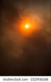 Smoke From The Anaheim Hills Fire Fills The Orange County Sky.