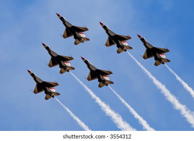 Smoke from army jets flying at airshow in Sacramento California - Powered by Shutterstock