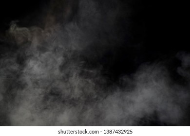 Smoke Blow Isolated On Dark Background Stock Photo 1387432925 ...