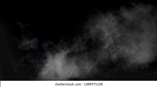 Smoke Blow Isolated On Dark Background Stock Photo (Edit Now) 1389971198