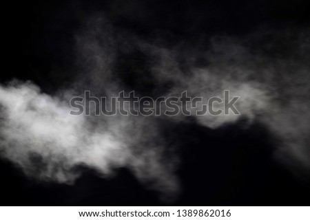 smoke blow isolated on dark background