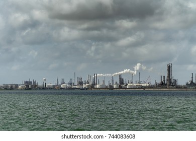 Smoke Burning Off An Oil Refinery On The Gulf Coast 