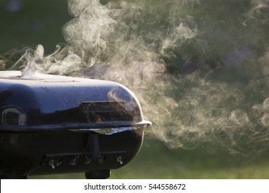 Smoke from closed grill 