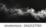 Smoke Cloud Fog Isolated on Black Background
