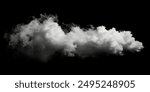 Smoke Cloud Isolated on Black Background