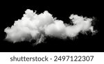 Smoke Cloud Isolated on Black Background