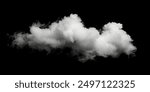 Smoke Cloud Isolated on Black Background