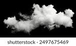 Smoke Cloud Isolated on Black Background