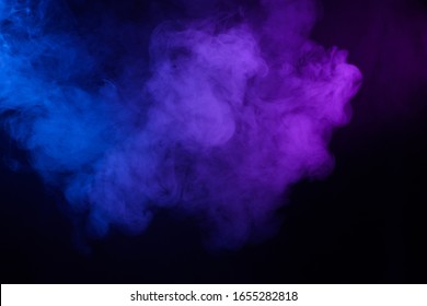 Smoke Cloud Pink And Blue Abstract Dark Background