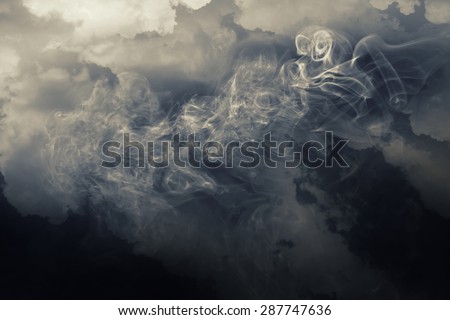 smoke and cloud.Artistic abstraction composed of nebulous