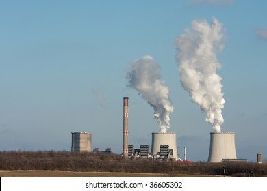 Fumée provenant d'une centrale électrique