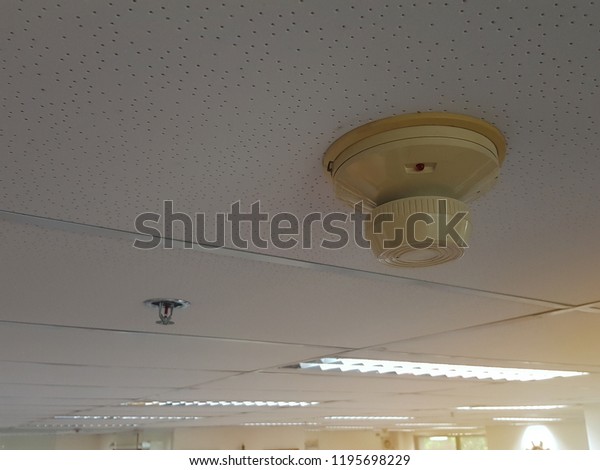 Smoke Detector On Ceiling Stock Photo Edit Now 1195698229
