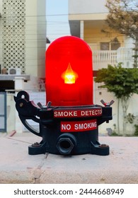 Smoke Detectors No Smoking Red