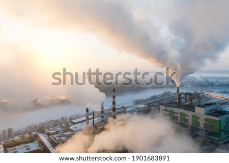 Similar – Foto Bild Schornsteine Rauch Wolken und Meer