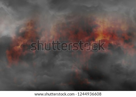 Smoke with fire background