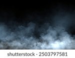 Smoke or fog isolated on black background