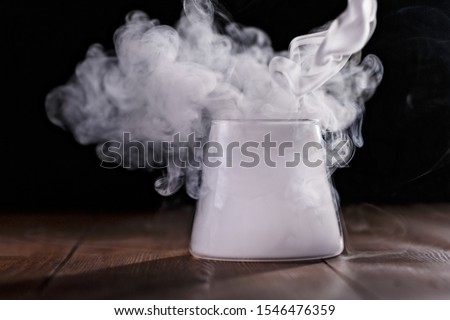 smoke from a glass test tube