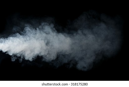 Smoke isolated black background