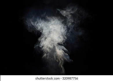 Smoke On A Black Background.