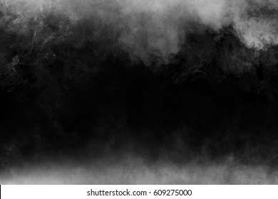Smoke on black background - Shutterstock ID 609275000