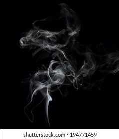 Smoke On Black Background Close Up