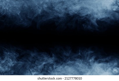 Smoke over black background. Fog or steam texture. - Shutterstock ID 2127778010