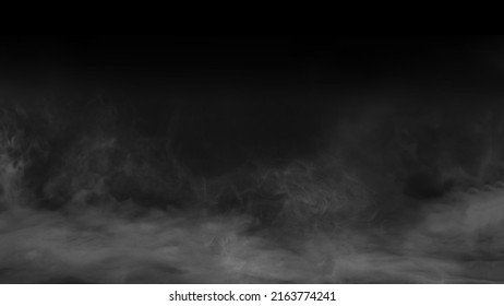 smoke overlay effect. fog overlay effect. Isolated on black background. - Shutterstock ID 2163774241