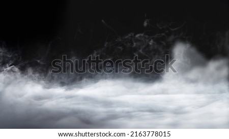 smoke overlay effect. fog overlay effect. Isolated on black background.