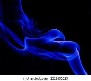 Smoke Photography With A Blue Hue