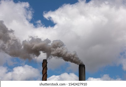 Smoke Stack  With Billowing Smoke