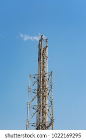 Smoke Stack Billowing Smoke From A Coal Plant