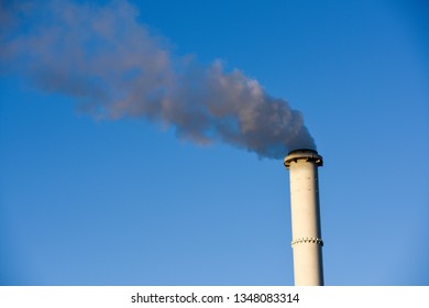 Smoke stack chimney Pollution.  