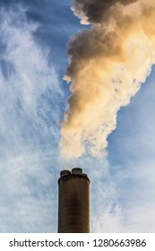 Smoke Stack From Coal Fired Power Station