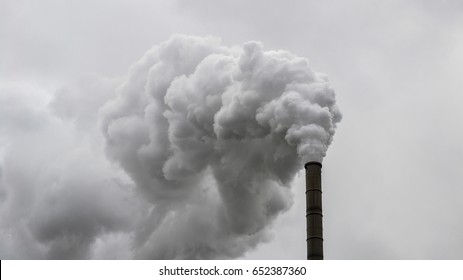 Smoke Stack Polluting Air