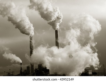 Smoke Stacks Polluting The Planet