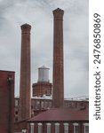 Smoke Stacks and Water Tower in Uptown Columbus Georgia