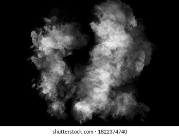 smoke steam natural swirl wave. Effect backgrounds on isolated solid black wallpaper use for abstract pollution, fire, mist, vapor, dry ice, hot food - Shutterstock ID 1822374740
