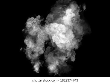 smoke steam natural swirl wave. Effect backgrounds on isolated solid black wallpaper use for abstract pollution, fire, mist, vapor, dry ice, hot food - Shutterstock ID 1822374743